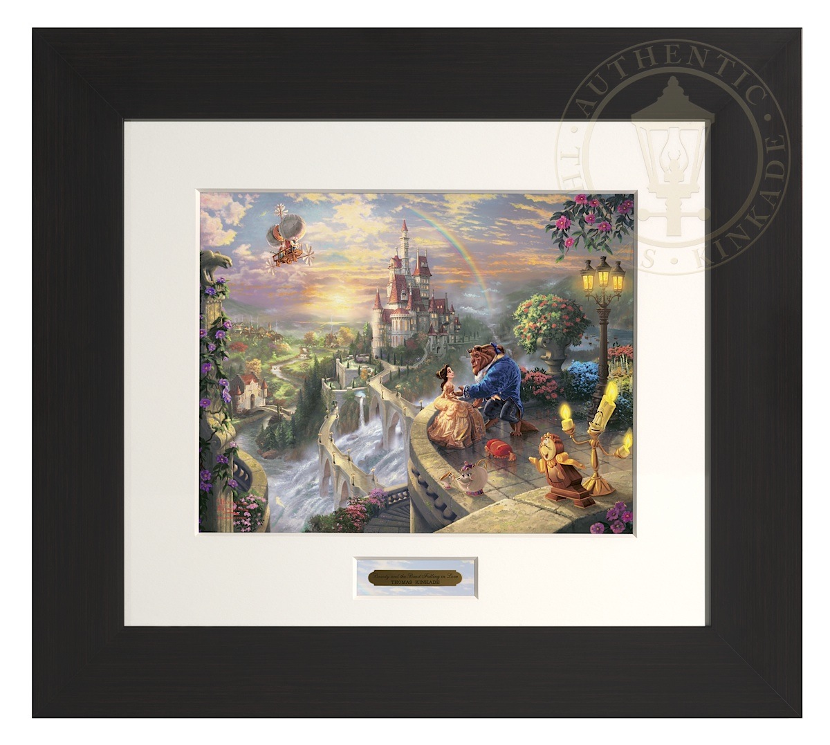 Beauty And The Beast Falling In Love Modern Home Collection Espresso Frame Thomas Kinkade Galleries Of New York New Jersey Connecticut