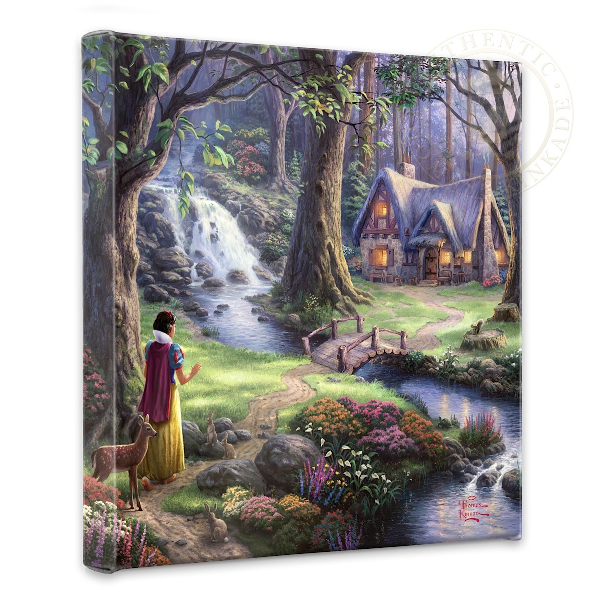 Disney Beauty and the Beast Falling in Love - 14 x 14 Gallery Wrapped  Canvas