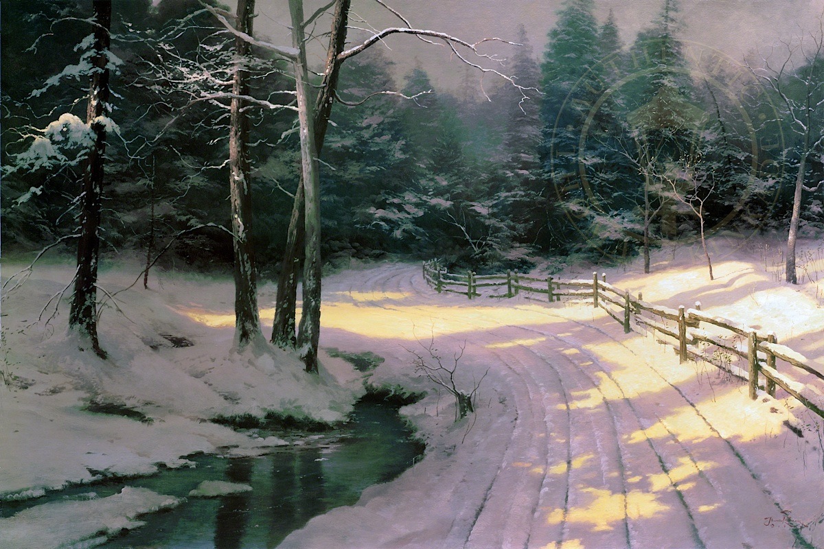 thomas kinkade winter paintings
