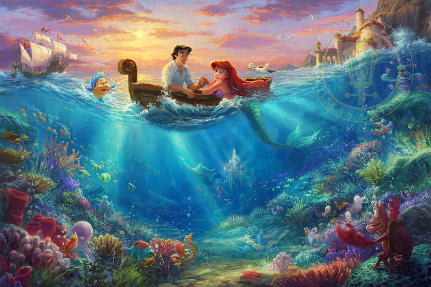 Disney The Little Mermaid - Limited Edition Canvas – Thomas Kinkade Studios