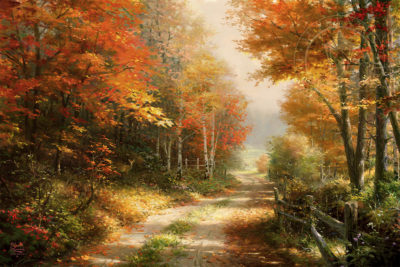A Walk Down Autumn Lane - Limited Edition Art Art For Sale